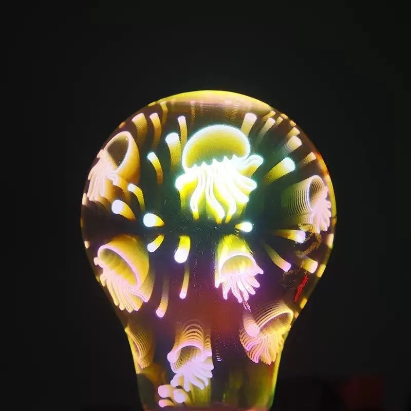 3D красочные украшения светодиодная лампа E27 ретро лампа винтажная светодиодная лампа Эдисона ST64 A60 G80 G95 G125 сердце рождественский ночник
