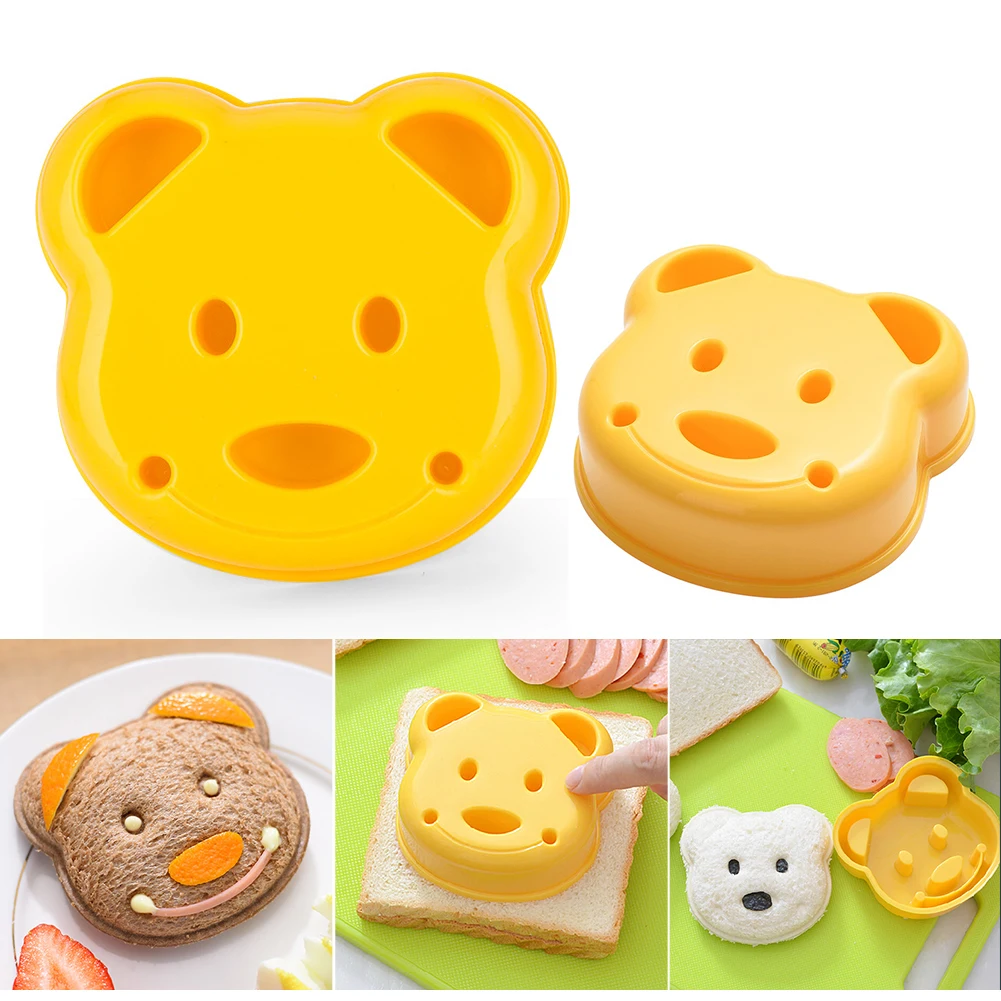 

1Pcs Bear Sandwich Mold Kitchen Biscuit Embosser Cake Tool DIY Making Mold Household Making Breakfast Bread Accessories