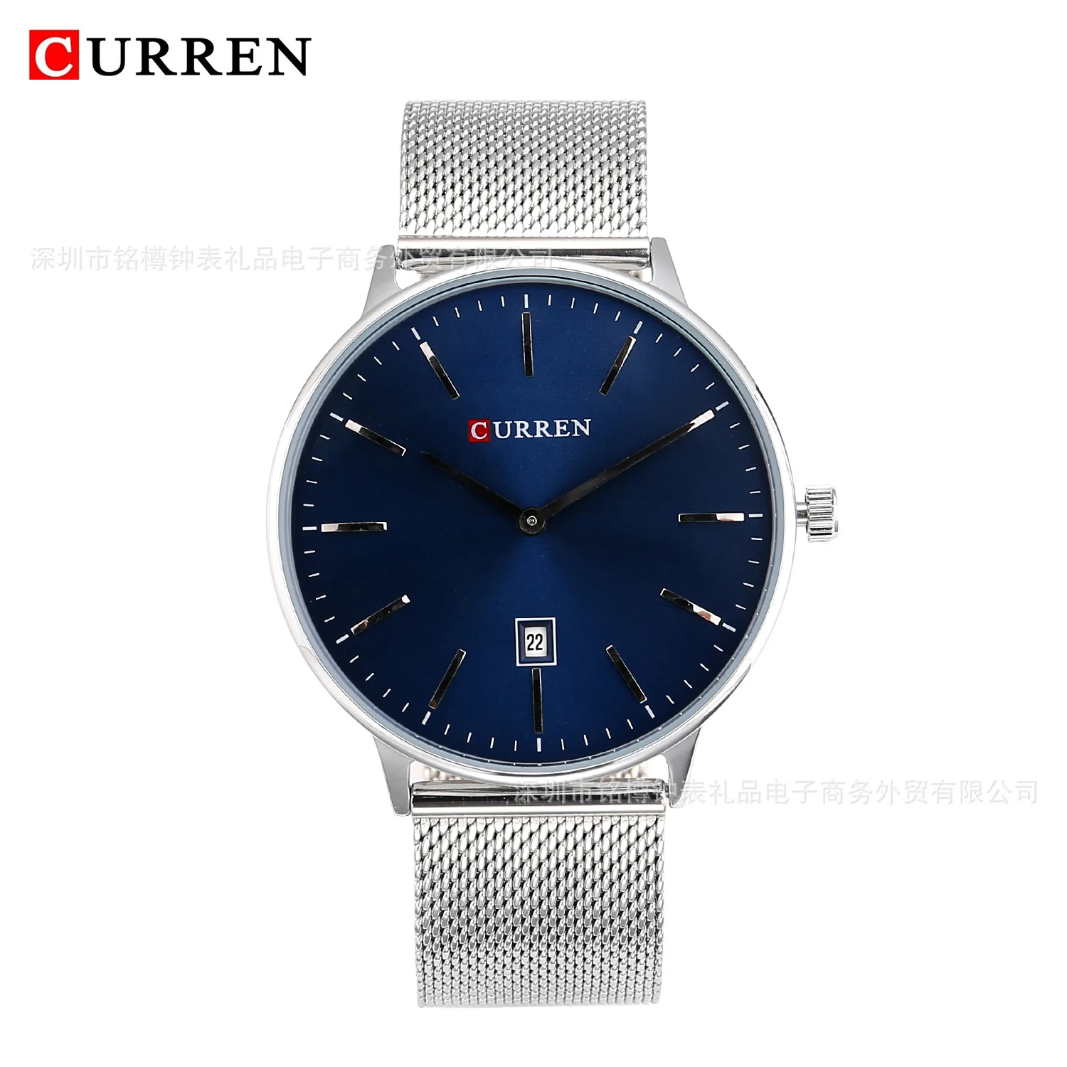 Fashion Quartz Watches For Men CURREN 8302 New Watch Stainless Steel Band Clock Male Blue Wristwatch Causal Business |