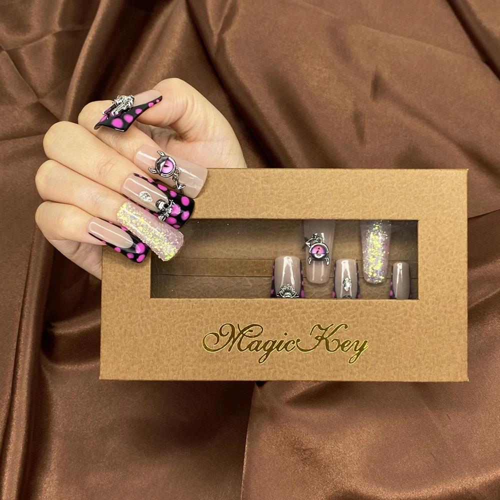MagicKey Роскошные многоразовые ногти ручной работы 10 шт. великолепный акриловый