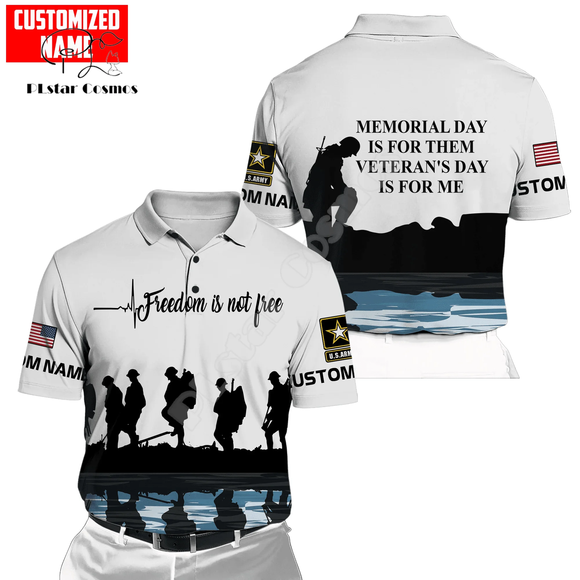 Рубашка-поло с коротким рукавом Повседневная Уличная одежда в стиле ретро