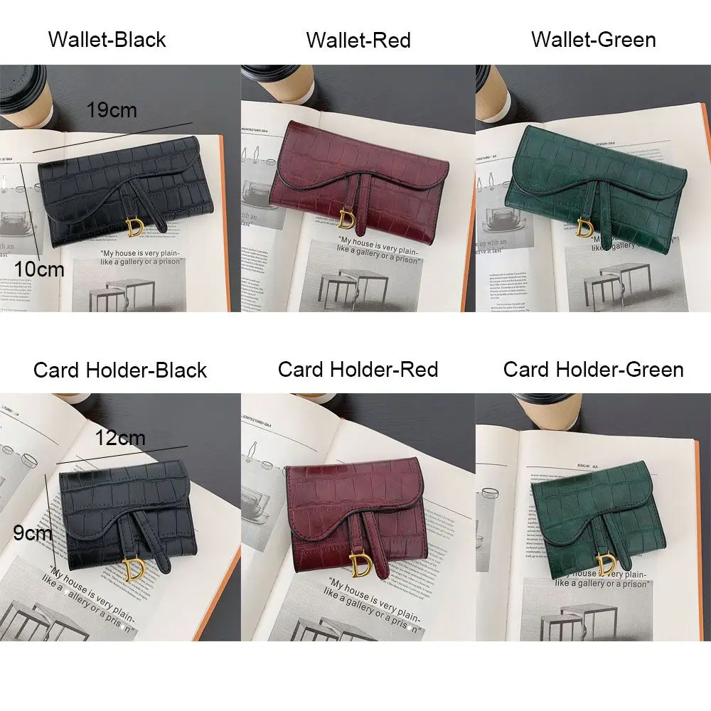 Luxury Women's Black/Green Short Wallet Purse Fashion Letter D Wallet Multi-Card Card Holder Small Wallet Coin Purse Clutch Bag images - 6