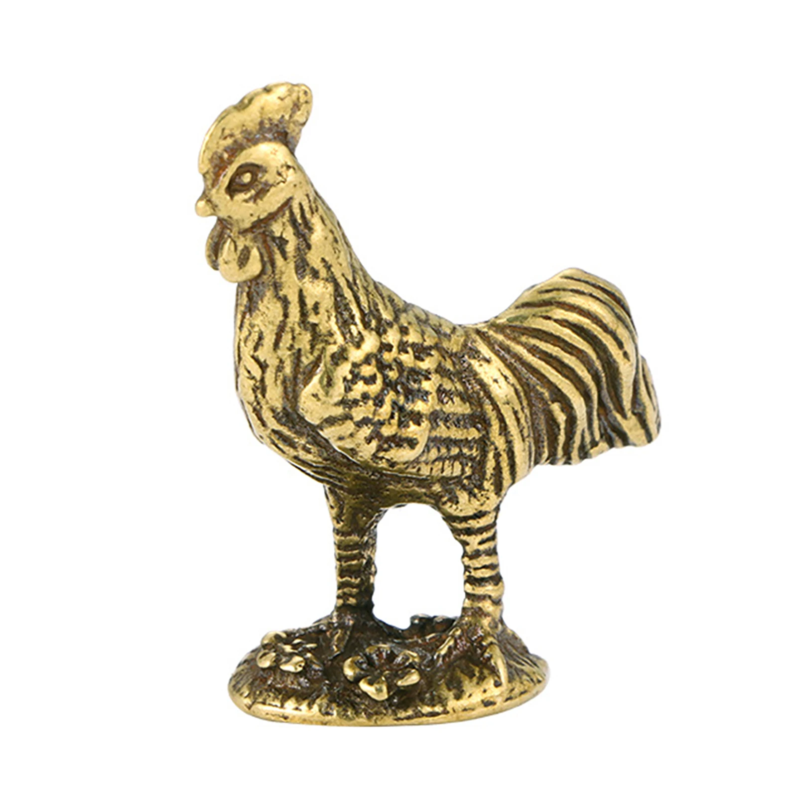 

Brass Rooster Copper Ornaments Animal Ornament Statue Antique Study Tea Table Decoration Car Desktop Table Cupboard Decoration