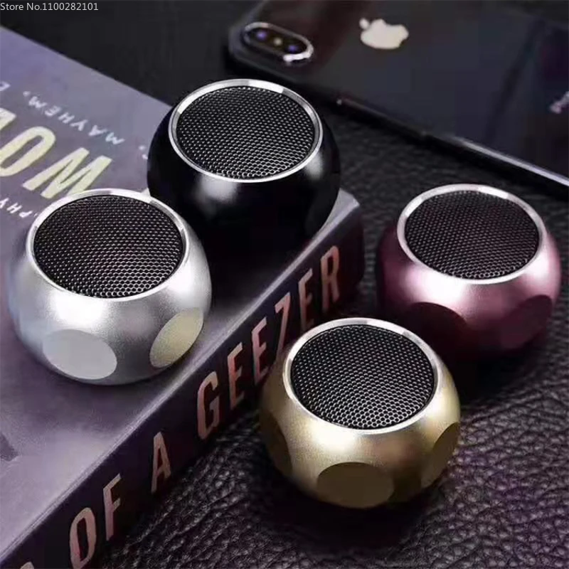 

Golden Bluetooth Wireless Speaker Metal Shell Mini Outdoor Speaker Portable Button Battery Anti Drop Haut Parleur Bluetooth A