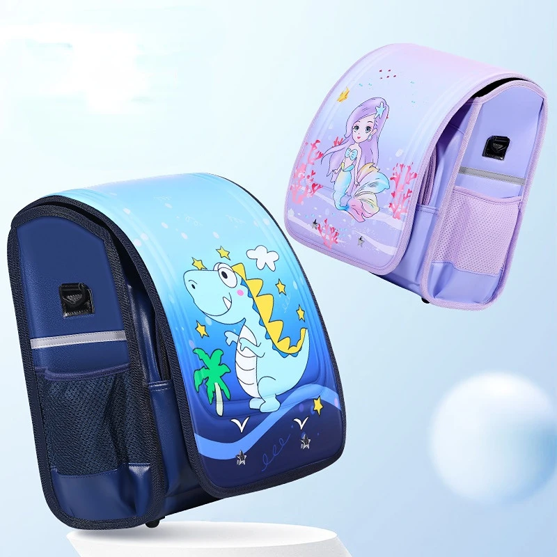 Japanese Trolley Schoolbag kids Wheel school Backpack Removable Children School Bags for boys girls pu leather Luggage Book Bags