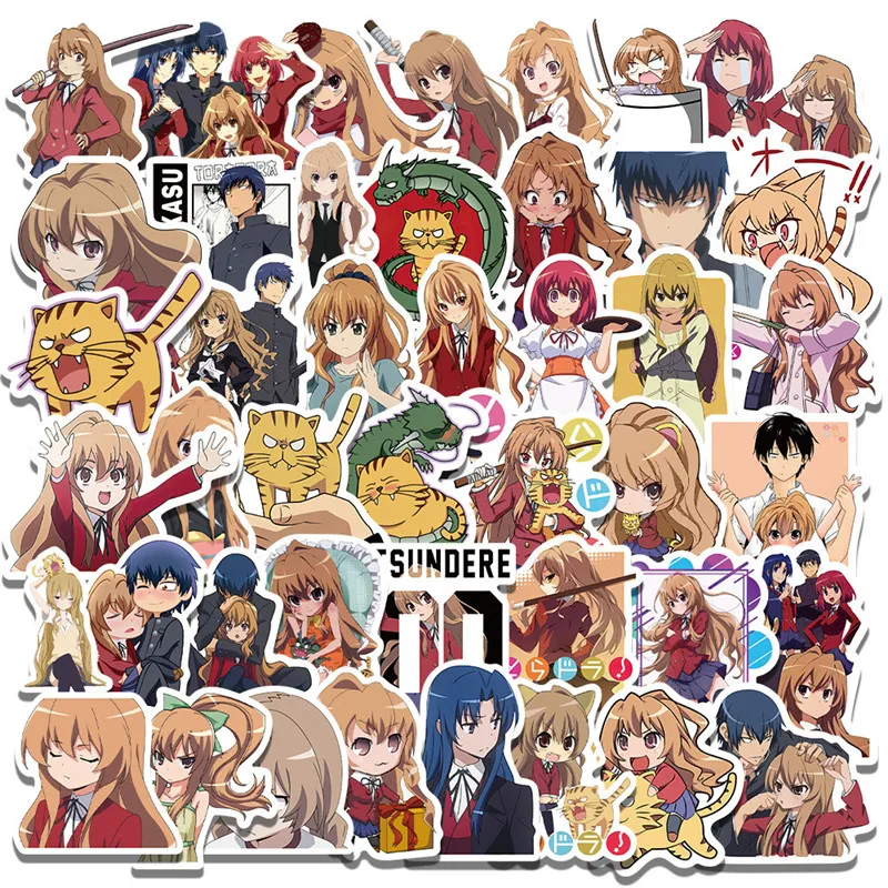

50pcs TIGER×DRAGON! Stickers Aesthetic Waterproof PVC Graffiti Decoration Stickers Decals Helmet Skateboard Guitar Toys For Kids
