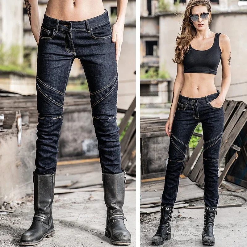 Uglybros классические облегающие женские мотоциклетные джинсы брюки съемное