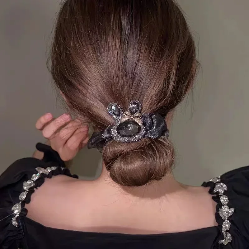 Корейская версия 2024 минималистичная сетчатая петля для волос с водными