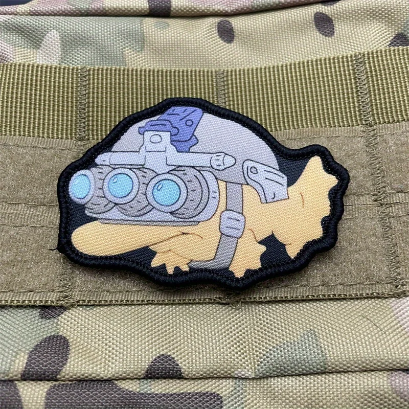 Тактическая нашивка с тремя глазами Monster Fish BLINKY GITD нарукавная повязка на липучке