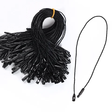 Черно-белая подвесная бирка, защелка-петля, застежка-крючок, галстук для одежды, ценник, подвесной 20 см, 7,8 дюйма, 100-1000 шт.