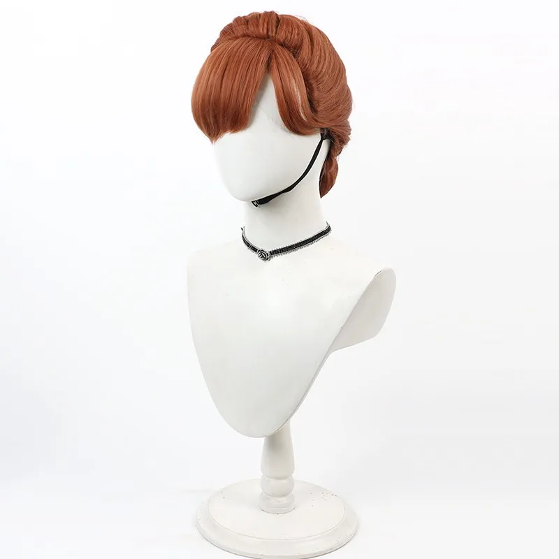 Фото Updo Style Anna Косплей Парик Светло-коричневый Цельный пучок с имитацией кожи головы №3