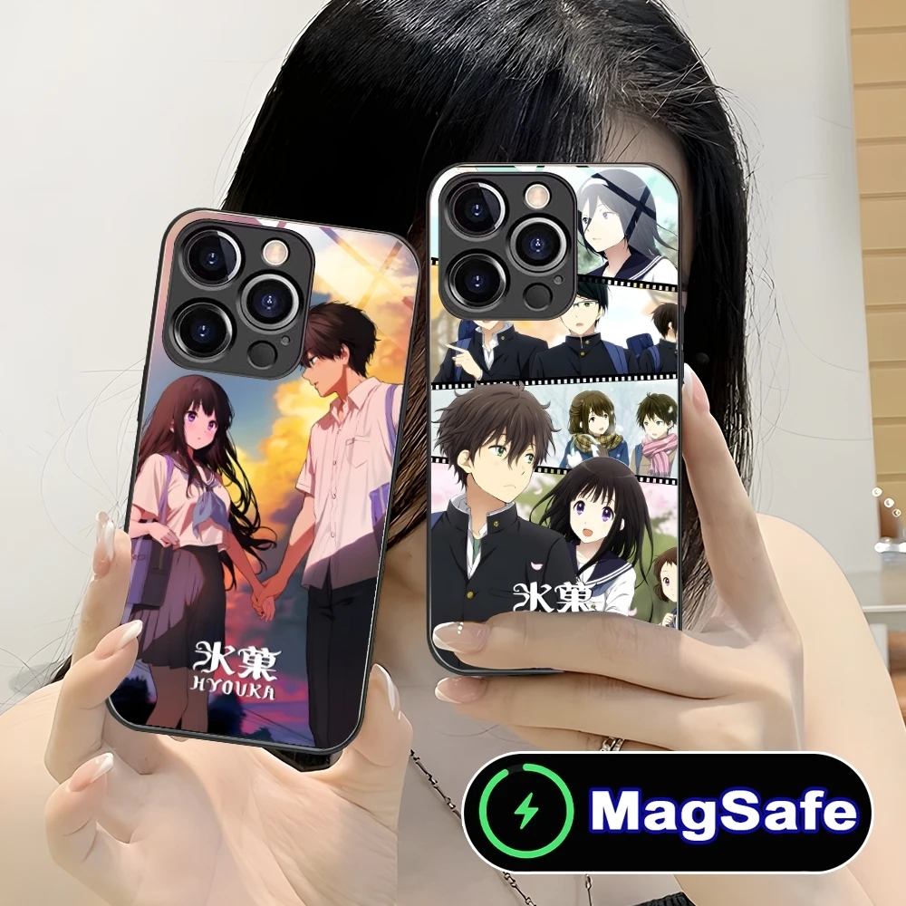 Hyouka Chitanda Oreki Чехол для мобильного телефона iPhone 16 15 14 13 12 11 Pro Max Plus Mini MagSafe