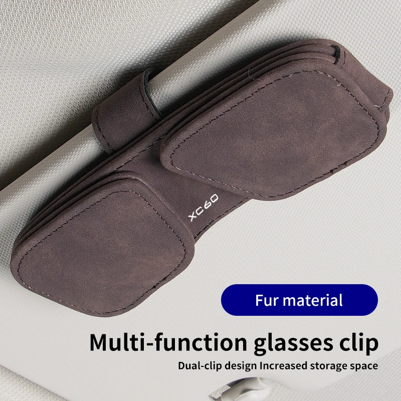 Кожаный автомобильный чехол для очков солнцезащитный козырек зажим карт