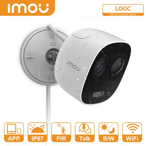 Ip-камера Dahua Imou, Wi-Fi подключение, беспроводная домашняя охранная камера наблюдения, двусторонняя беседа, встроенный прожектор IP67, защита от а...