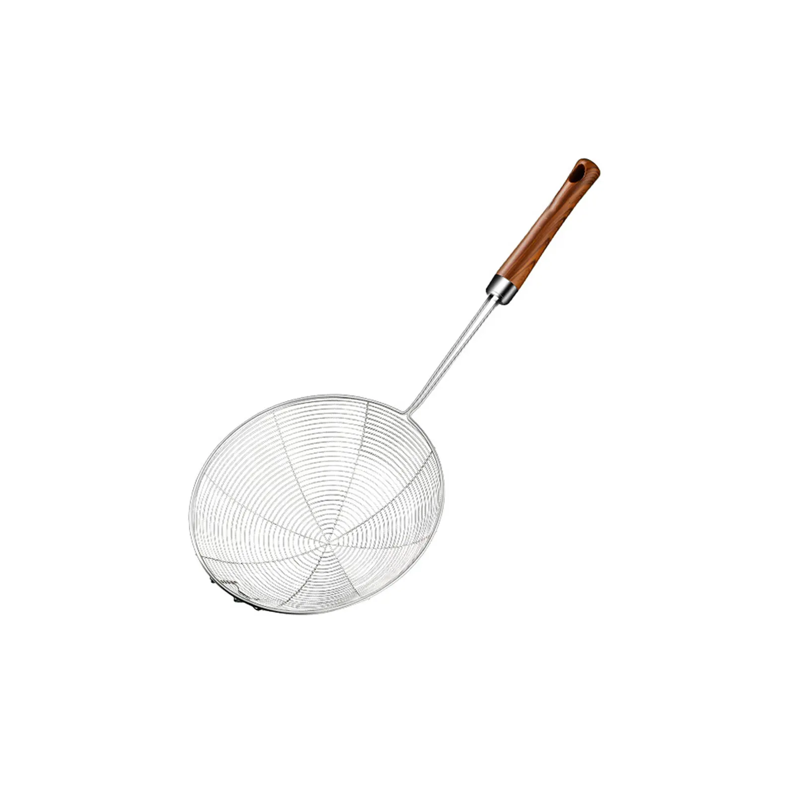 

Dishwasher With Hook Hot Pot French Fries Cooking Wood Handle Kitchen Tools Spider Strainer Non Stick Stainless Steel Sturdy