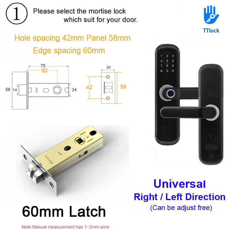 

RAYKUBE TT Блокировка Bluetooth блокировка отпечатков пальцев Дверной замок M1 карта Пароль без ключа добавить шлюз работа с Alexa/Google разблокировка Wifi черный X3