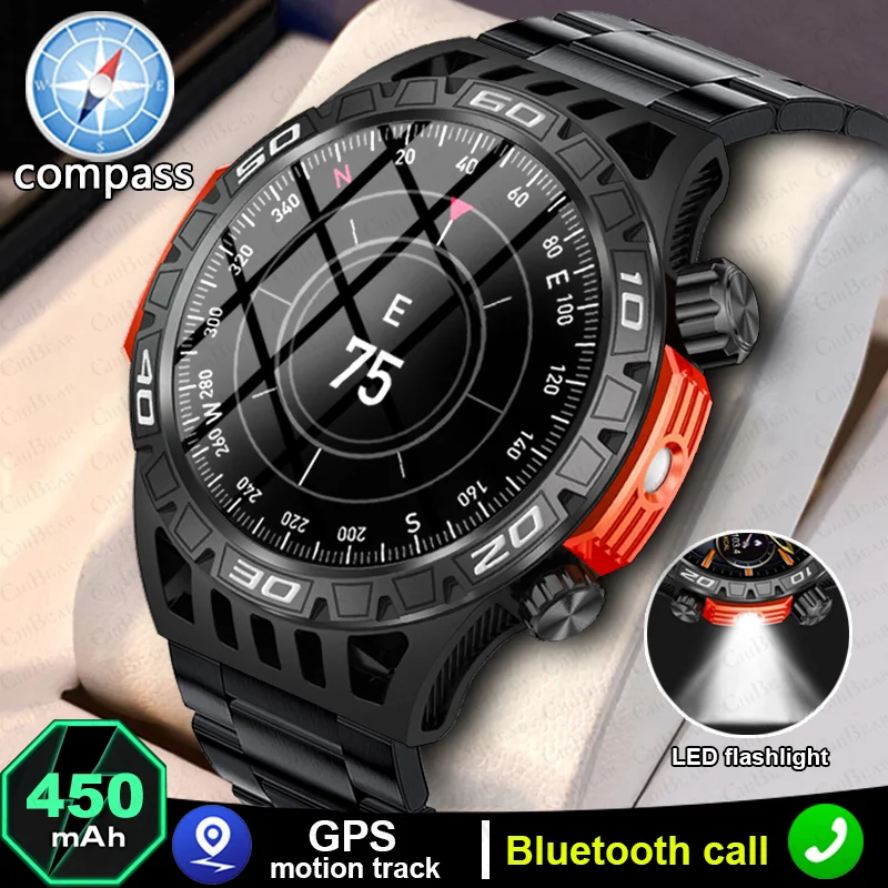 Смарт-часы мужские с GPS-навигацией и компасом цвет в ассортименте