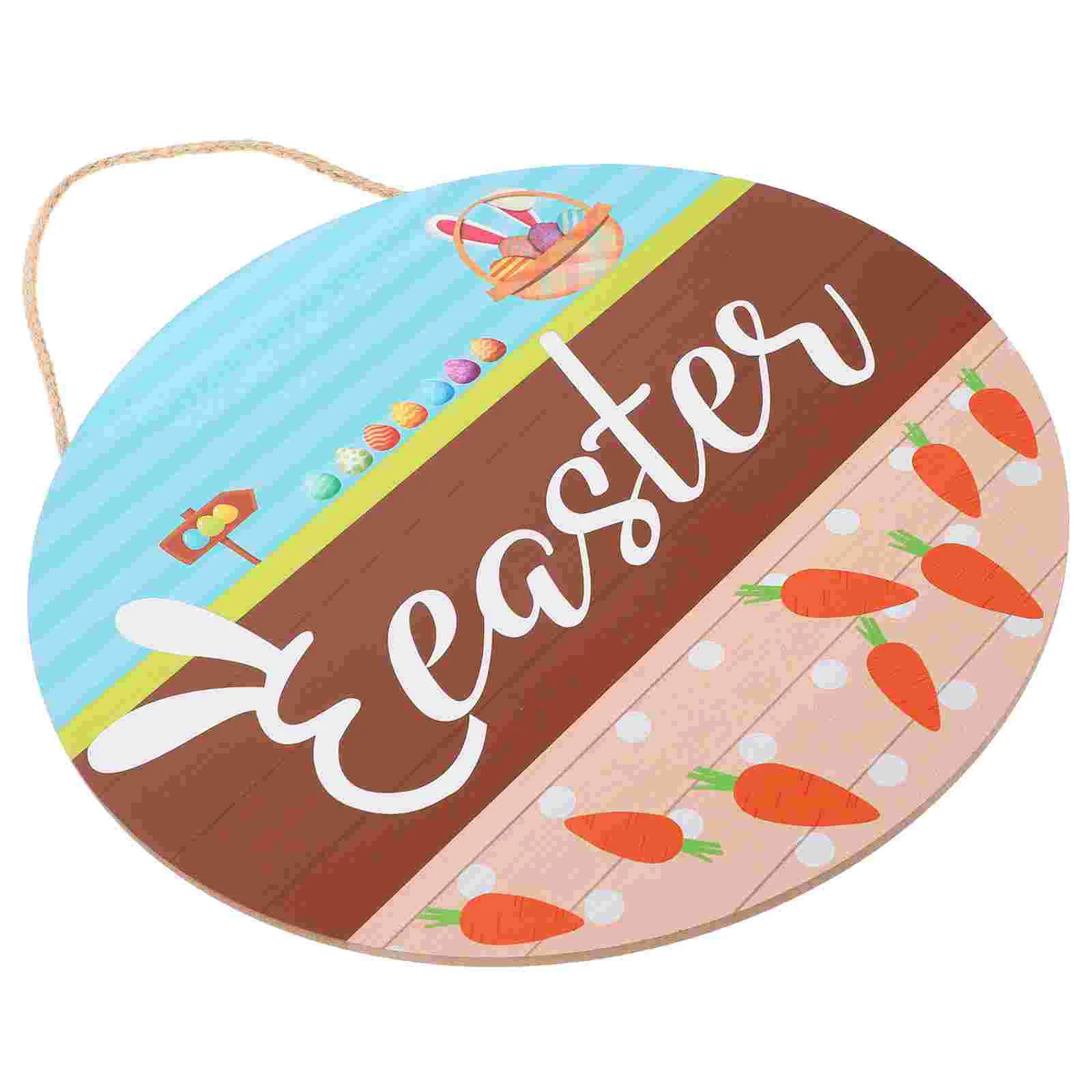 

Easter Door Sign Decorations Bunny Front Decor Wall Hanger Wreath Hanging Egg Plaques Signs Welcome Wooden Wreaths Supplies