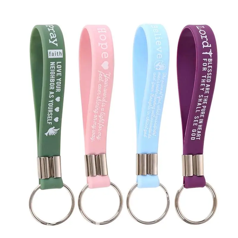 

Bible Keychains Religious Keyrings Christian Bible Keychains With Scripture Inspirational Silicone Keychains Verses Religious Ke