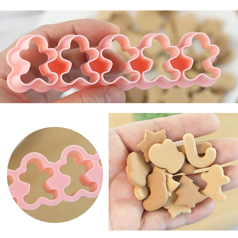 Мини-рождественские формочки для печенья штамп рождественская елка пряничный