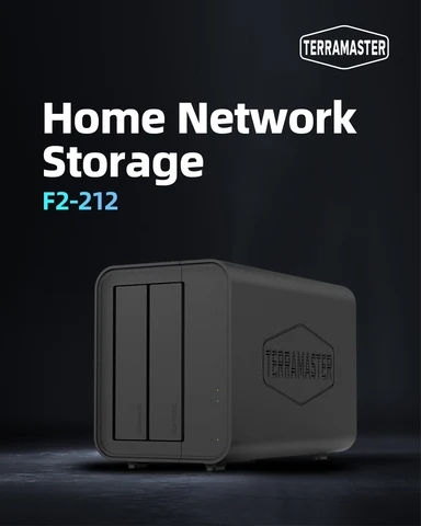 TERRAMASTER F2-212 2Bay NAS-четырехъядерный процессор 1 ГБ ОЗУ DDR4, персональная Личная облачная сеть хранения данных (без дискового устройства)