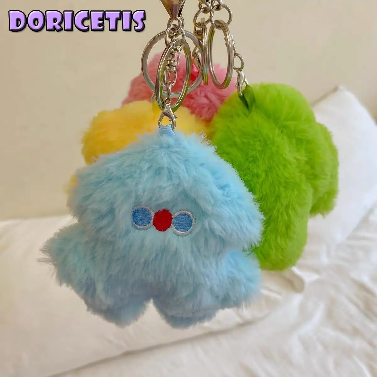 

Baby Accessories Cute Colorful Plush Doll Keychain Children School Bag Pendant Couple Backpack Ornaments Kids Plush Toy Gift