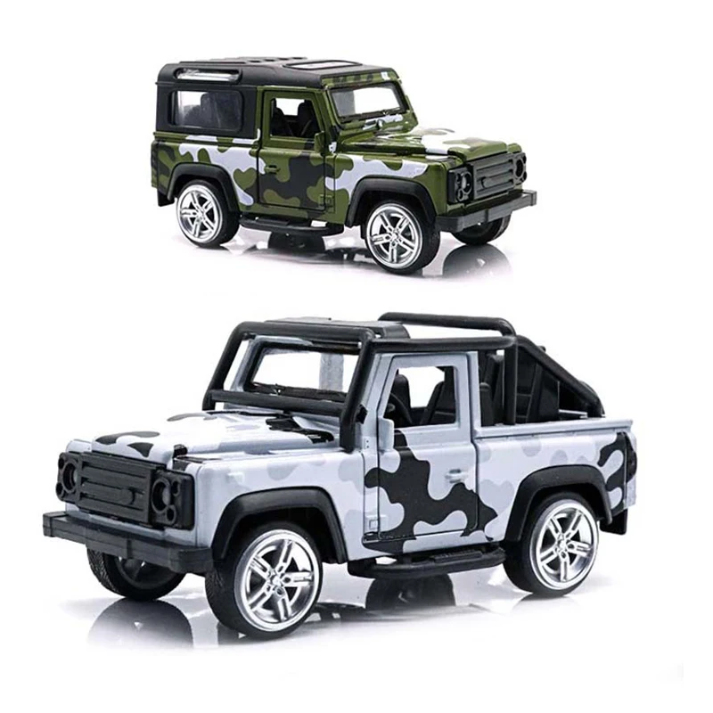 

1:32 hot-selling alloy car model camouflage off-road vehicle model pull-back car children's educational toy die-casting model