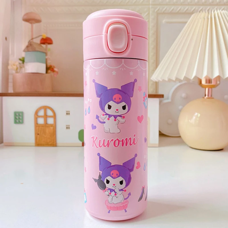 

Милая Термокружка Hello Kitty Girl с аниме Sanrio, кружка Kawaii Cartoon Kuromi Cinnamoroll, портативная кружка для воды из нержавеющей стали 304, 420 мл