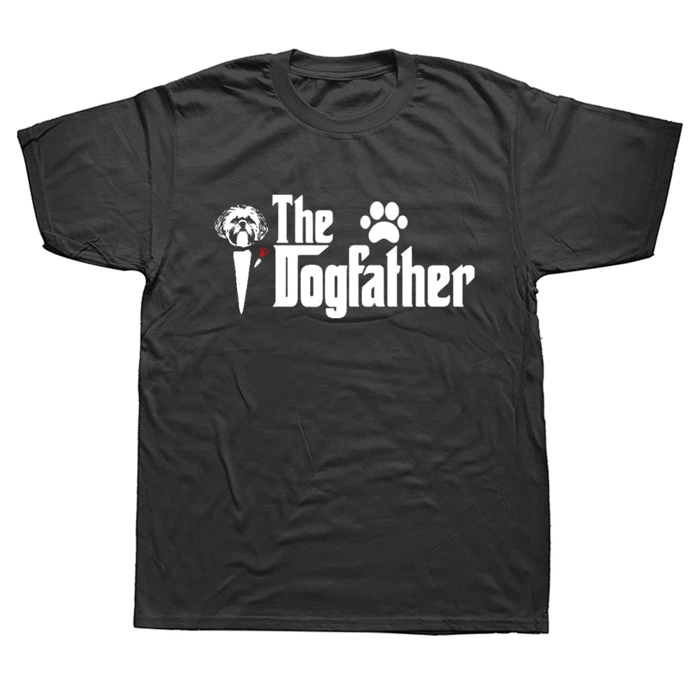 Мужская хлопковая футболка с коротким рукавом круглым вырезом и принтом собаки |