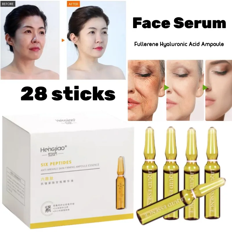 

28 Bottles/set Fullerene Hyaluronic Acid Facial Essence Shrink Pores Anti-aging Anti-wrinkle Niacinamide Whitening Moisturizing