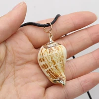 women necklace natural shell coffee snail irregular pendant charms for elegant women love romantic gift