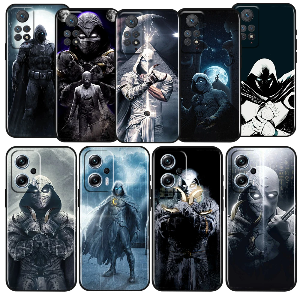 

Marvel Moon Knight For Xiaomi Redmi Note 12 11 11T 11S 10 10T 9 8 7 6 5 Pro Plus 5G 4G Silicone Black Phone Case