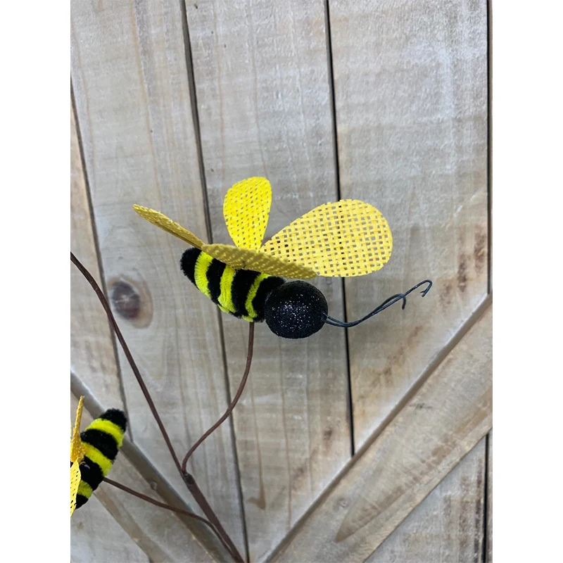 

Bee Wreath Pick Hemp Bumblebee Wreath Decoration Accessories Spring Decorations