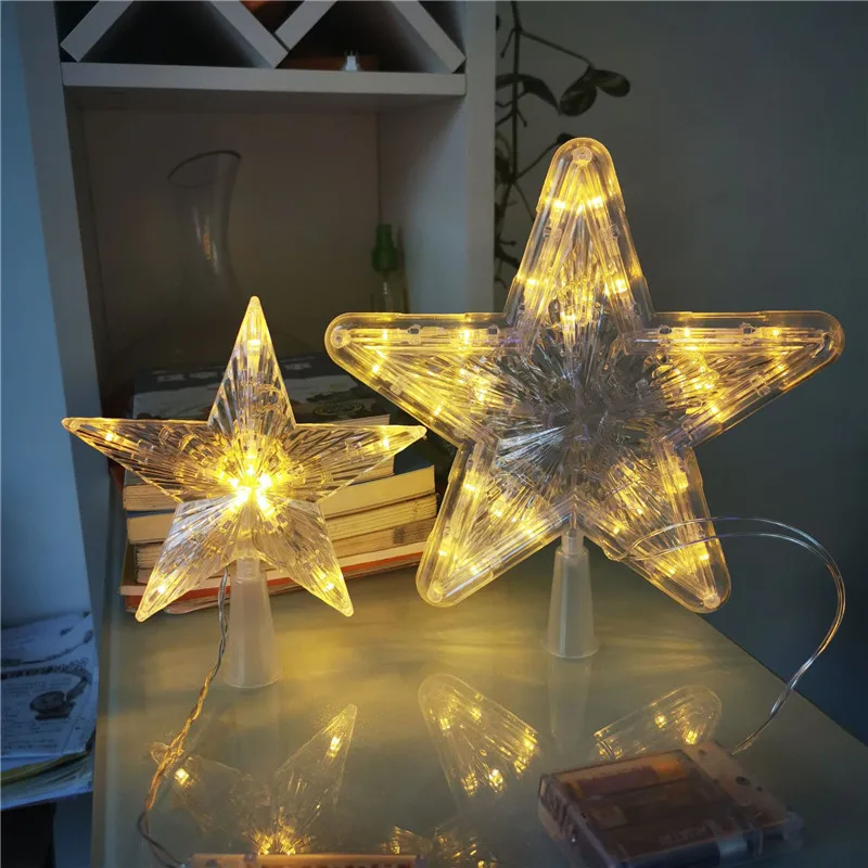 Fairy Lights Led Decoration New Year Five-pointed Star Xmas Tree Top Garland Holiday Lamp Christmas for Home | Освещение