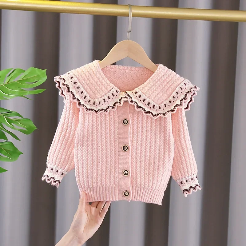 

Christmas Sweaters Spring Toddler Kids Girls Clothes Jersey Knit Cardigan Sweater Coat for Girls Children Clothing Birthday