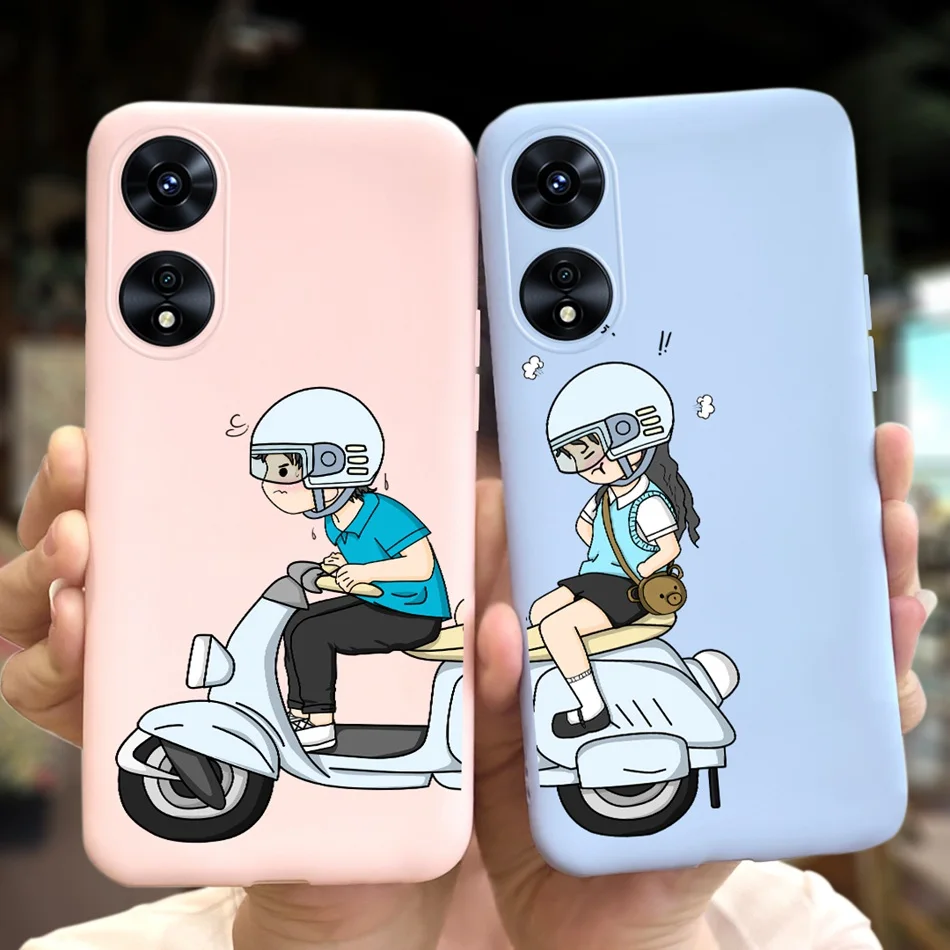 Для OPPO A97 A78 A58 A58x 5G 2023 Стильная Мягкая силиконовая задняя крышка из ТПУ ярких