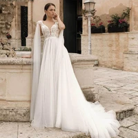 viktoria modern wedding gown for bride v neck appliques court train a line for women custom made vestidos de noiva
