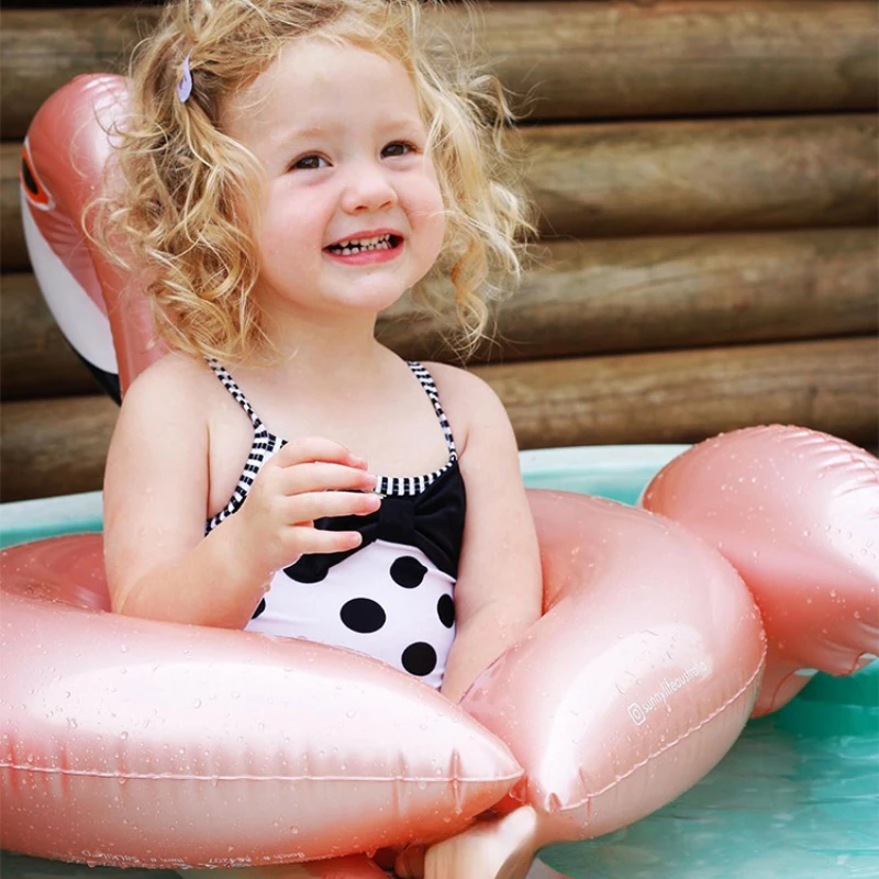 Плавающий бассейн с розовым фламинго для детей надувное кольцо плавания водный