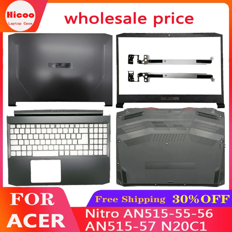 

New For Acer Nitro 5 AN515-55 AN515-56 AN515-57 N20C1 Laptop LCD Back Cover/Front Bezel/Hinges/Palmrest/Bottom Case