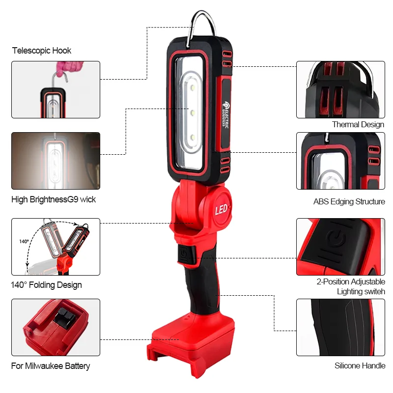EGOD Наружный беспроводной мощный литий-ионный светодиодный светильник мощностью