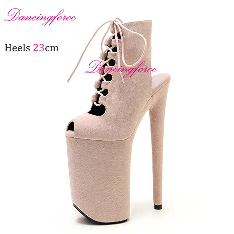 Замшевые ботильоны для танца на высоком каблуке 23 см/9 дюймов