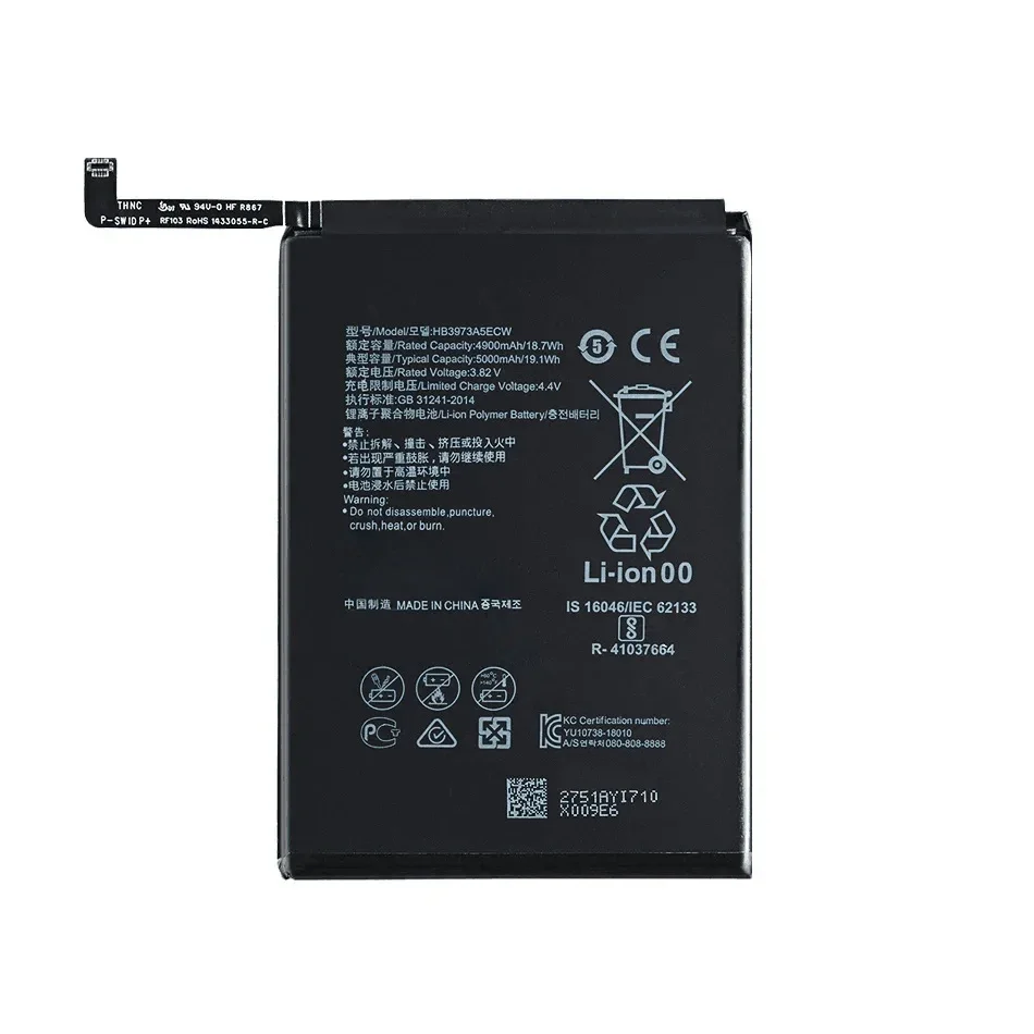 Аккумулятор HB3973A5ECW/HB4073A5ECW 5000 мАч для Huawei Mate 20 X 20X/для Note 10 Note10/для Honor 8X Max 8Xmax Bateira