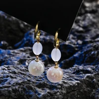 2022 fashion mermaid pearl stud opal earrings colorful pink transparent unique stud earrings women wedding jewelry birthday gift