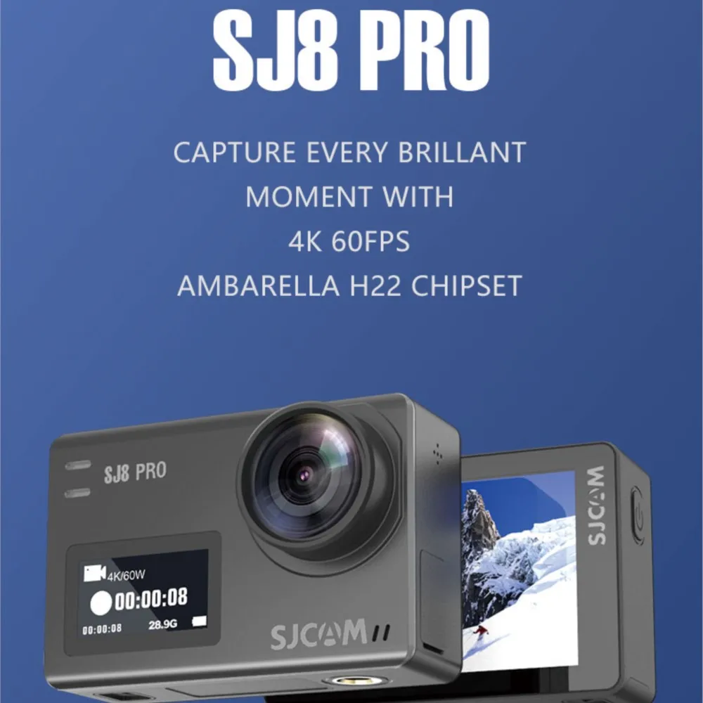 

SJCAM SJ8 PRO Action Cam 4K 30FPS WiFi Remote Helmet Camera Ultra HD Extreme Diving Sur Waterproof DV Outdoor Sport Camrecorder