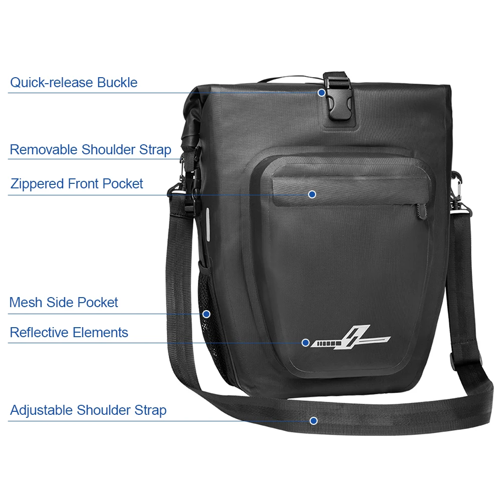 Сумка на ЗАДНЮЮ СТОЙКУ велосипеда водонепроницаемая 30 л | Спорт и развлечения