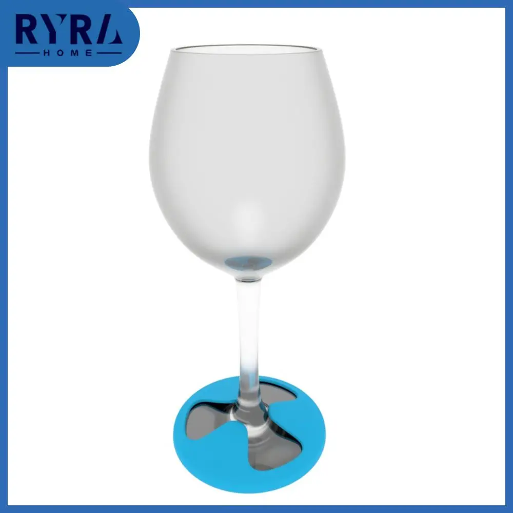 

Packaging Opp Bag Wine Glass Logo Foot Pad Various Colors Dining Bar Supplies Food Grade Silicone Integrated Molding Weight 15g