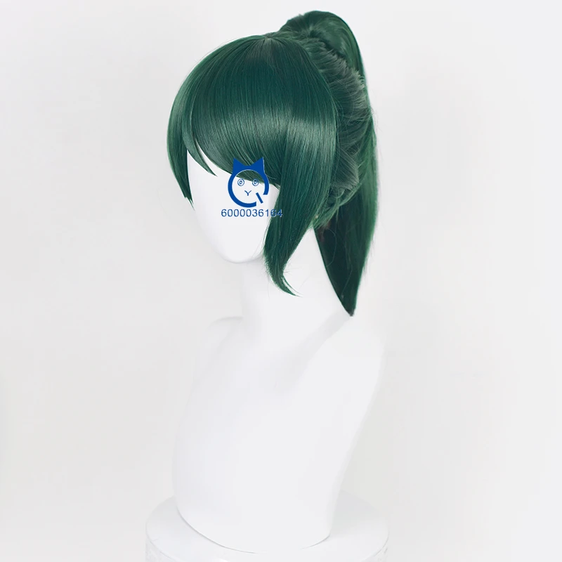 Jujjutsu Kaiiisen Movie Zenin Maki Косплей 45 см Короткий темно-зеленый парик для Comic Con Coser