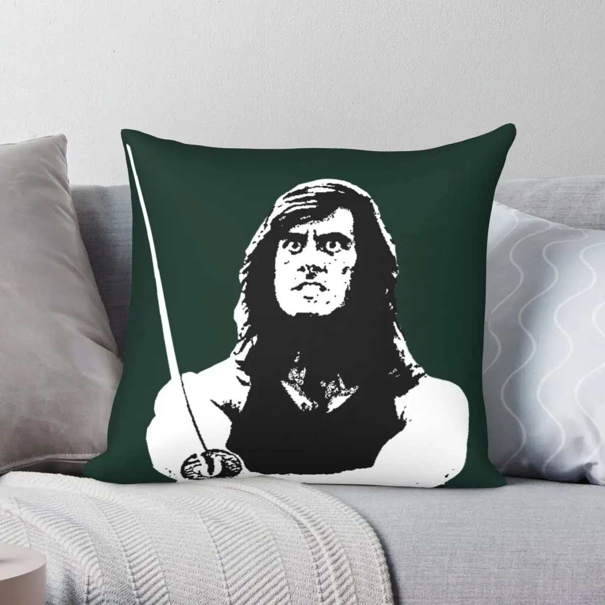 

Чехол с квадратной подушкой самурайского копа, полиэстеровый льняной бархатный креативный чехол с застежкой-молнией, декоративный чехол для дивана и подушки 45x45