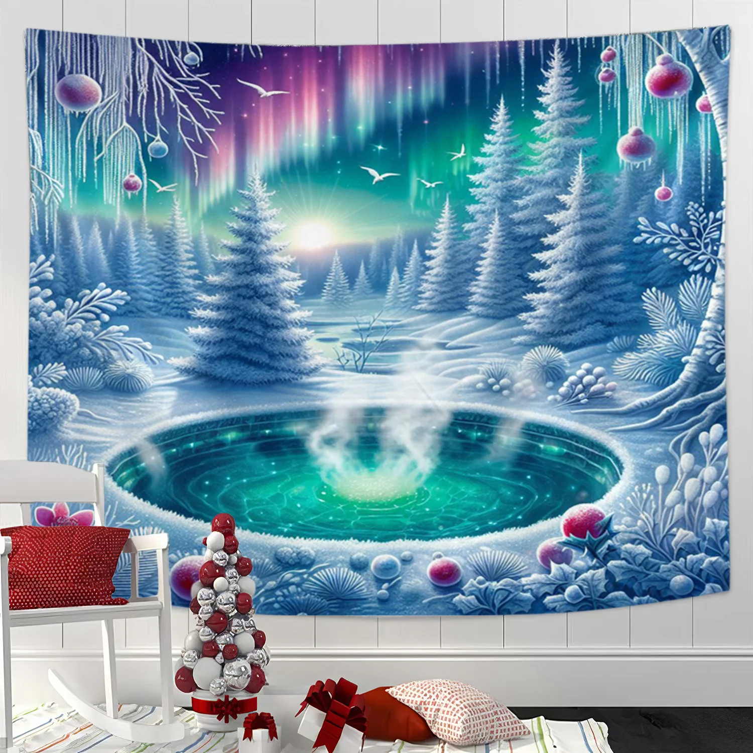 1 шт. настенный гобелен в виде рождественской елки