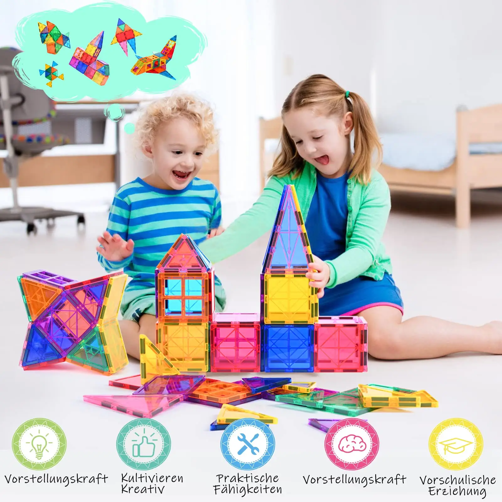 Магнитные строительные блоки DIY магниты игрушки для детей дизайнерский